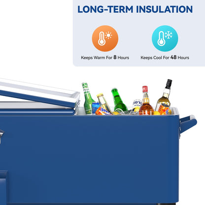 Glacière à roulettes Moasis de 80 quarts