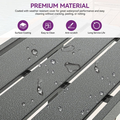 Table de bar/de comptoir de patio en métal Moasis avec roulettes