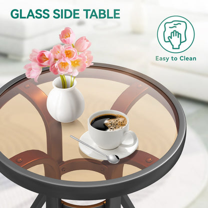 Ensemble de bistro pour terrasse Moasis rouge, 3 pièces, avec sièges rembourrés - 3 pièces