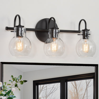 Modern 2/3/4/5-Light Bathroom Vanity Light Globe Glass Wall Sconce Minimalist Design