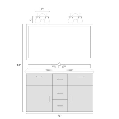 Modern 2/3/4/5-Light Bathroom Vanity Light Globe Glass Wall Sconce Minimalist Design