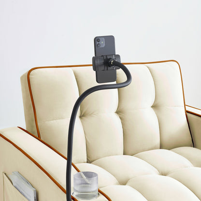 Canapé-lit moderne 70.86 3 en 1, simple, convertible, avec dossier réglable et port de charge USB pour le salon.