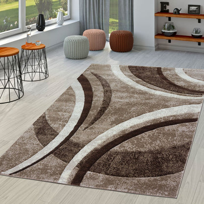 Modern Area Rug for Living Room Abstract Design