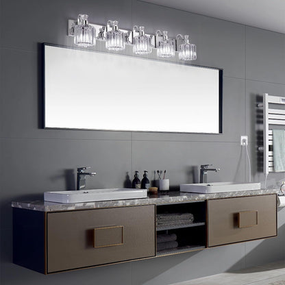 Modern Crystal Bathroom Vanity Lights Dimmable Wall Sconces