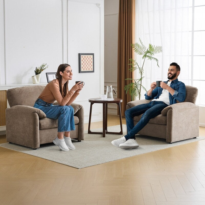 Fauteuil moderne à oreilles d'éléphant, accent décoratif, canapé confortable pour le salon et la chambre à coucher.