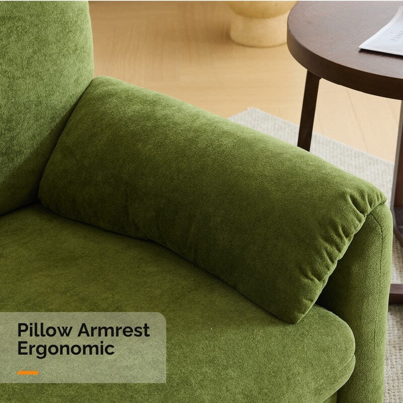 Fauteuil moderne à oreilles d'éléphant, accent décoratif, canapé confortable pour le salon et la chambre à coucher.