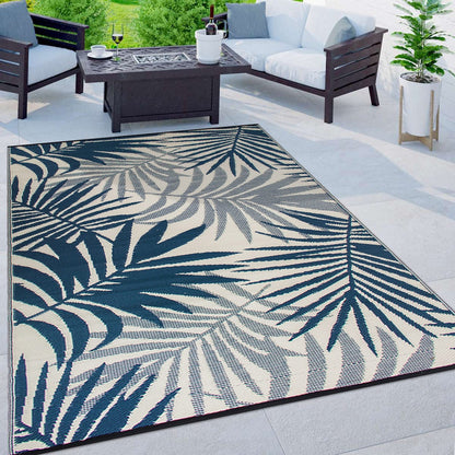 Modern Floral Reversible Plastic Outdoor Rugs