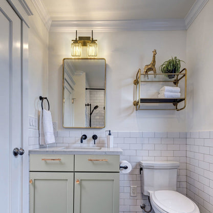 Applique murale moderne dorée à intensité variable, cylindre glamour, cristal, pour salle de bain, luminaire mural.