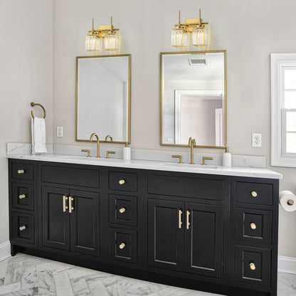 Applique murale moderne dorée à intensité variable, cylindre glamour, cristal, pour salle de bain, luminaire mural.