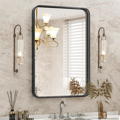 Modern Metal Frame Wall Mounted Bathroom Vanity Mirror with 5-year warranty