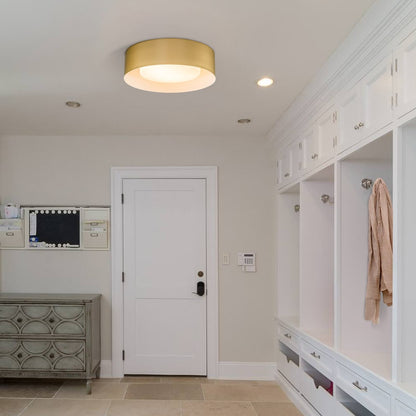 Modern Minimalist 2/3/5-Lights Metal Shaded Drum Flush Mount Ceiling Light