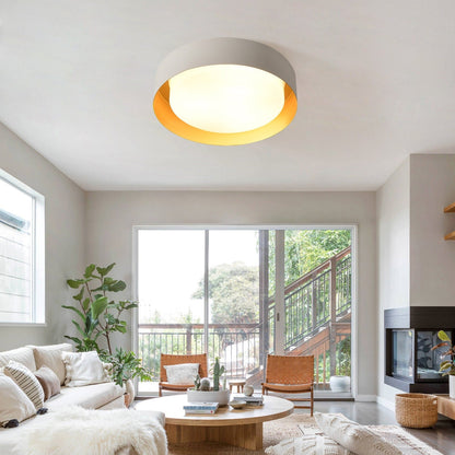 Modern Minimalist 2/3/5-Lights Metal Shaded Drum Flush Mount Ceiling Light