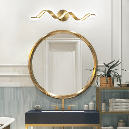 Modern Spiral Design LED Bathroom Vanity Light Dimmable Wall Light