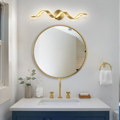 Modern Spiral Design LED Bathroom Vanity Light Dimmable Wall Light