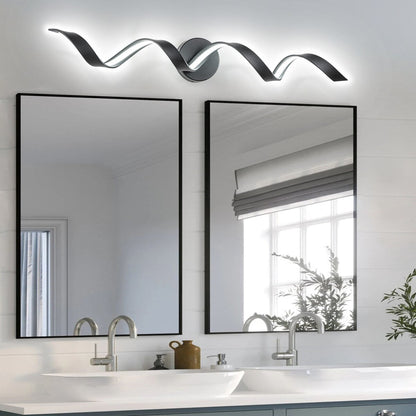 Modern Spiral Design LED Bathroom Vanity Light Dimmable Wall Light