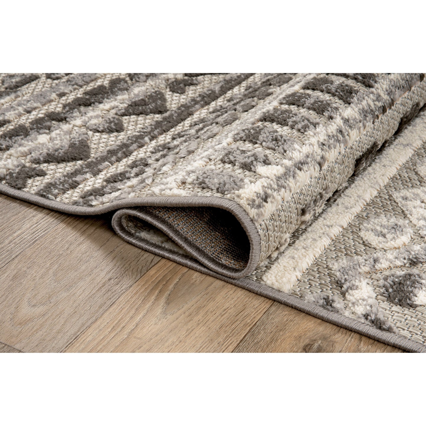 World Rug Gallery Modern Stripes Faded Geometric Indoor/Outdoor Area Rug