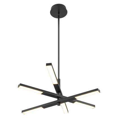 Modern Tiered Linear Sputnik Chandelier Warm Light 3000K Integrated LED Chandelier