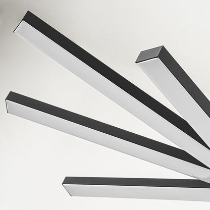 Modern Tiered Linear Sputnik Chandelier Warm Light 3000K Integrated LED Chandelier