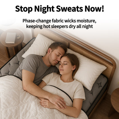 Modland Matelas hybride à ressorts ensachés de 35,5 cm (14 pouces) à sommier européen, densité moyenne, livré dans une boîte