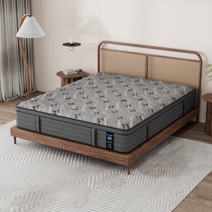 Modland Matelas hybride à ressorts ensachés de 35,5 cm (14 pouces) à sommier européen, densité moyenne, livré dans une boîte
