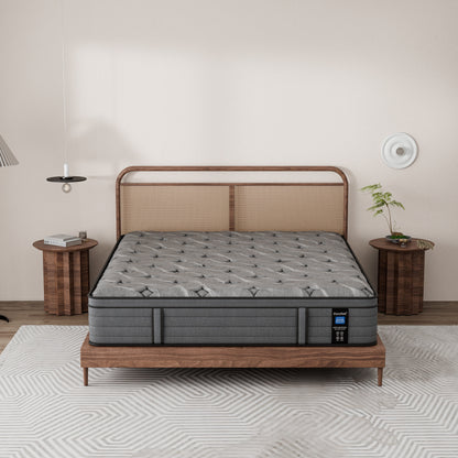 Modland Matelas hybride à ressorts ensachés de 35,5 cm (14 pouces) à sommier européen, densité moyenne, livré dans une boîte