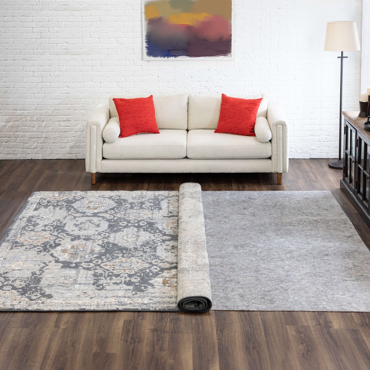 Mohawk Home Pet Friendly聽Rug Pad Spill Proof聽Reversible Non Slip Grip - Grey