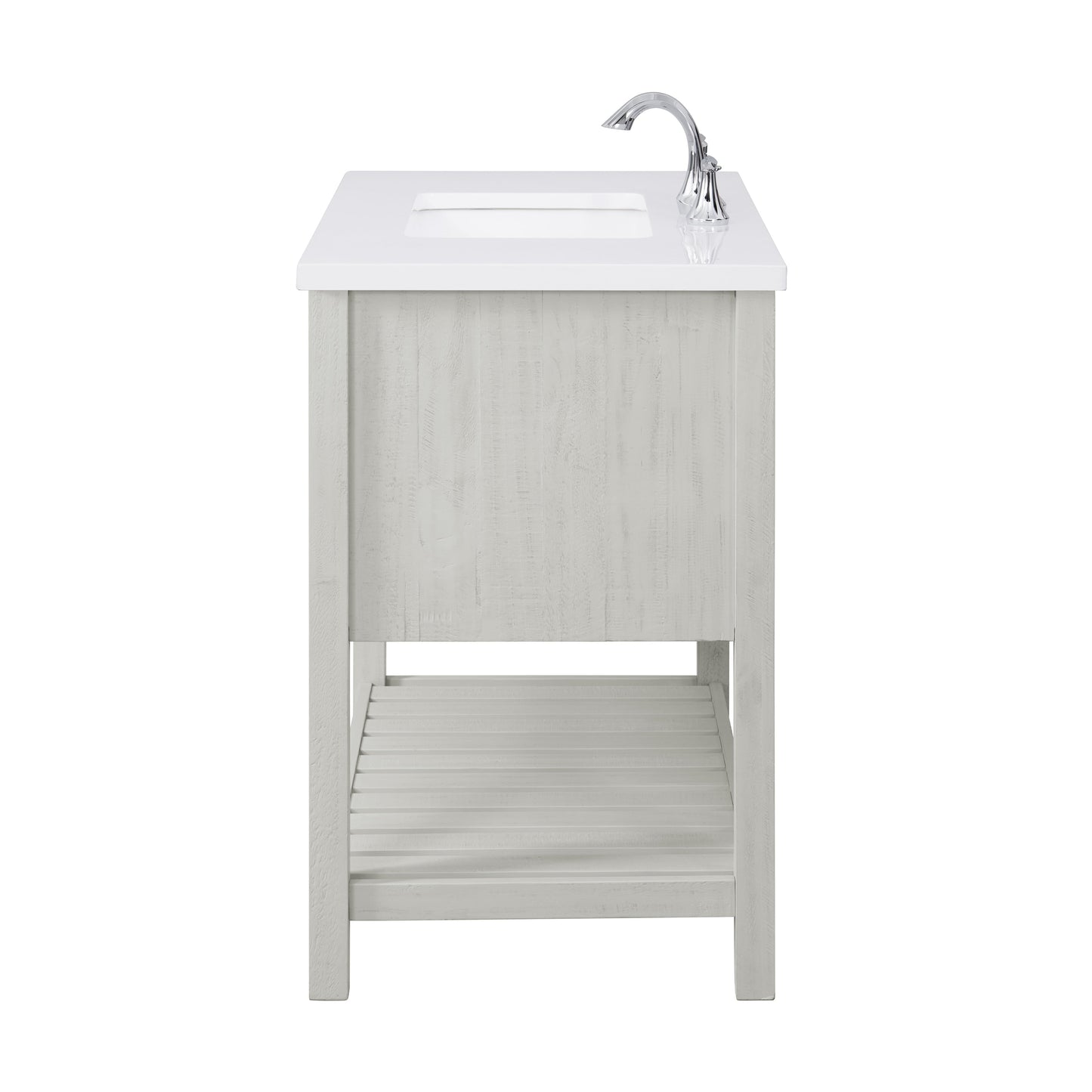 Meuble-lavabo de salle de bain simple Monterey 37, style farmhouse, avec plan de travail.