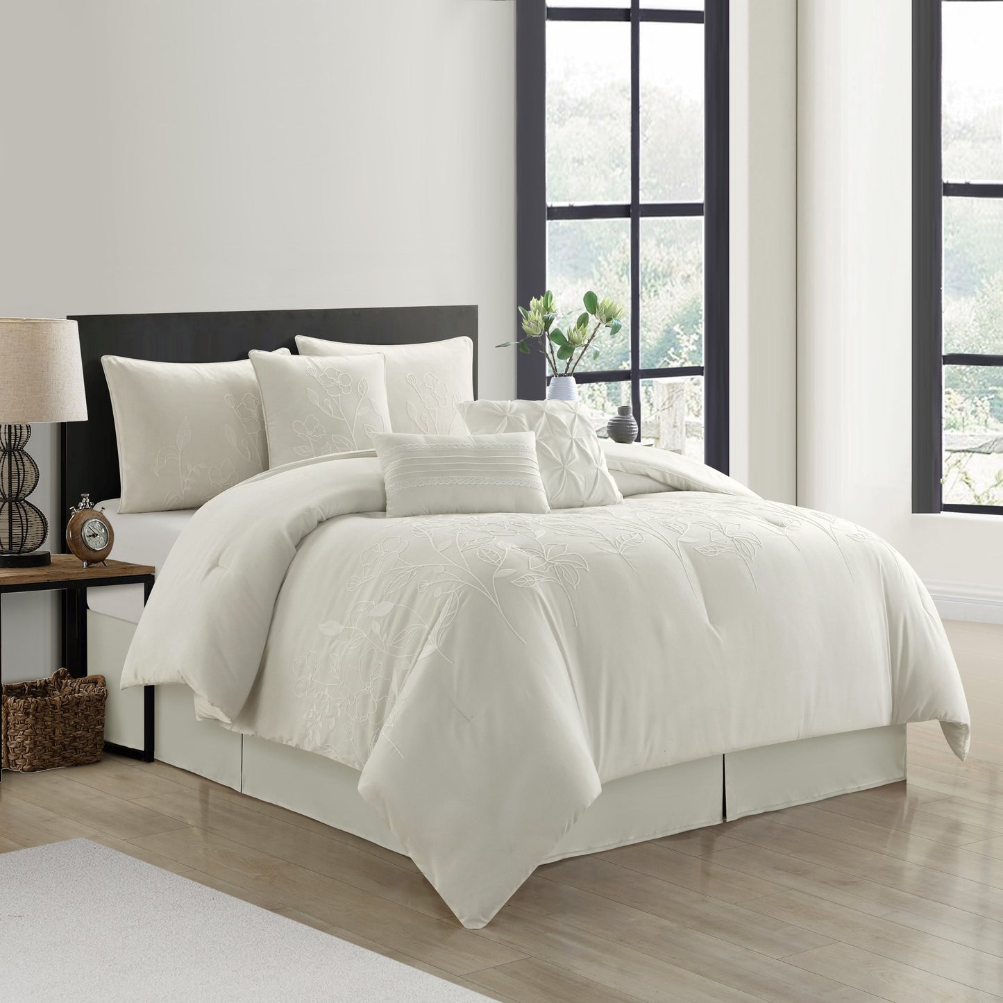 Ensemble de couette Nanshing Taylor 7 pièces à motifs floraux botaniques