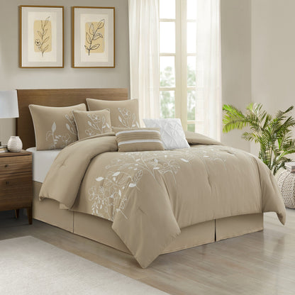 Ensemble de couette Nanshing Taylor 7 pièces à motifs floraux botaniques