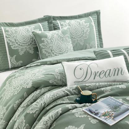 Ensemble de Couette Traditionnel Damassé 7 Pièces Nanshing Tiana