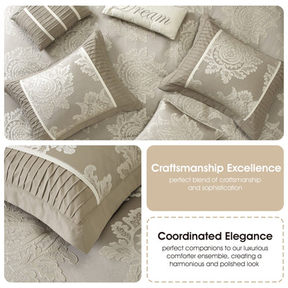 Ensemble de Couette Traditionnel Damassé 7 Pièces Nanshing Tiana