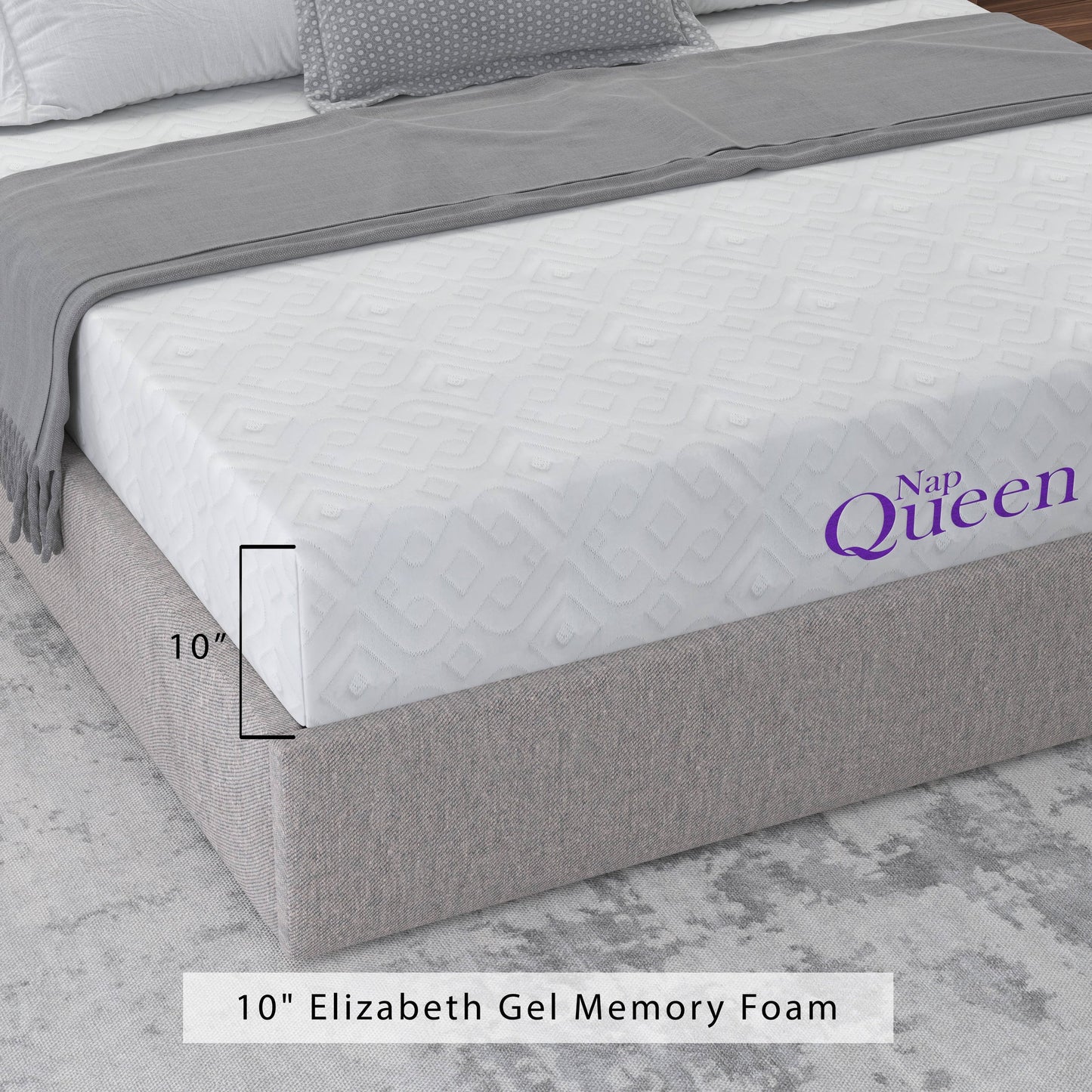 Matelas en mousse à mémoire de forme avec gel de refroidissement NapQueen Elizabeth 10