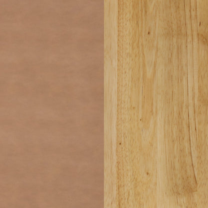 Tabouret de comptoir ou de bar Nathan James Cohen en simili cuir, avec cadre en bois massif, repose-pieds et dossier en cuir tissé.