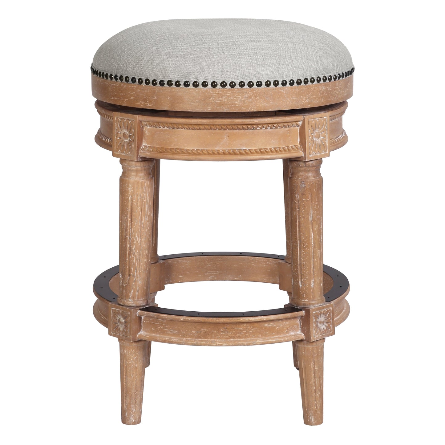 Tabouret de bar New Ridge Home Goods Chapman sans dossier, pivotant, hauteur de comptoir de 26 pouces - Hauteur de comptoir