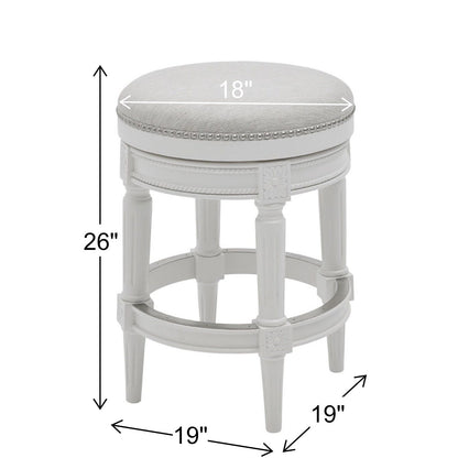 Tabouret de bar New Ridge Home Goods Chapman sans dossier, pivotant, hauteur de comptoir de 26 pouces - Hauteur de comptoir