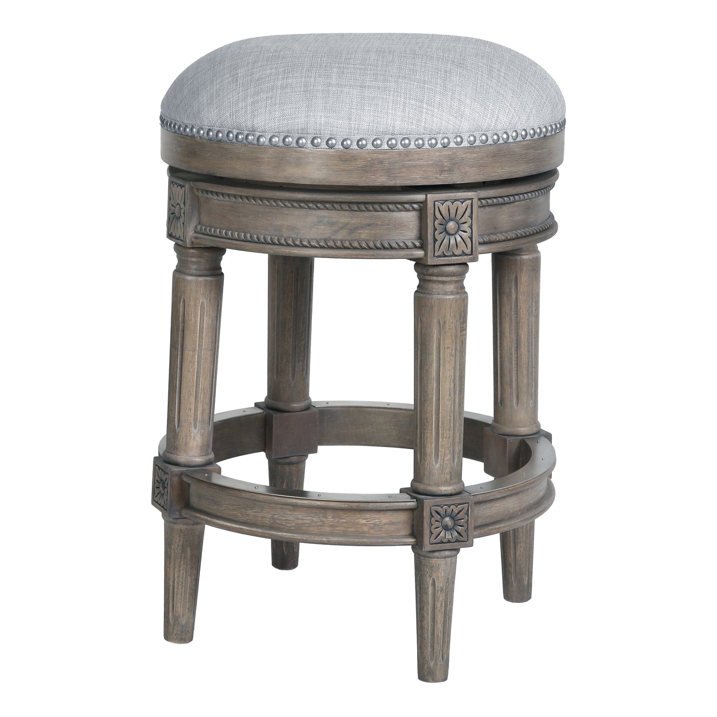Tabouret de bar New Ridge Home Goods Chapman sans dossier, pivotant, hauteur de comptoir de 26 pouces - Hauteur de comptoir