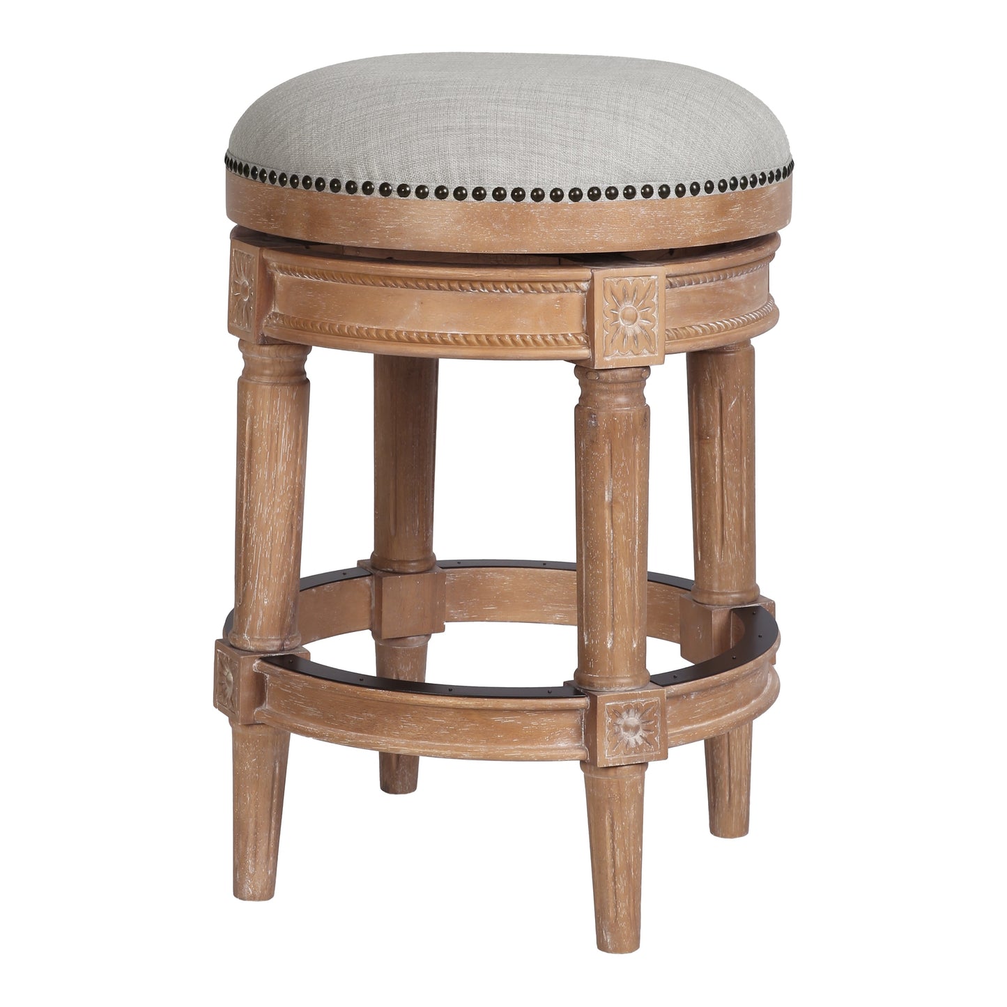 Tabouret de bar New Ridge Home Goods Chapman sans dossier, pivotant, hauteur de comptoir de 26 pouces - Hauteur de comptoir