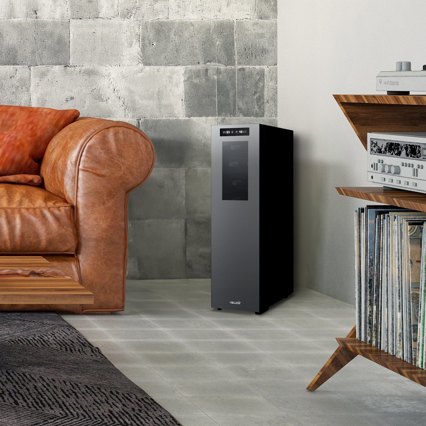 Cave à vin Newair Shadow-T Series, 18 bouteilles, double zone de température, autoportante, thermoélectrique, contrôle numérique.