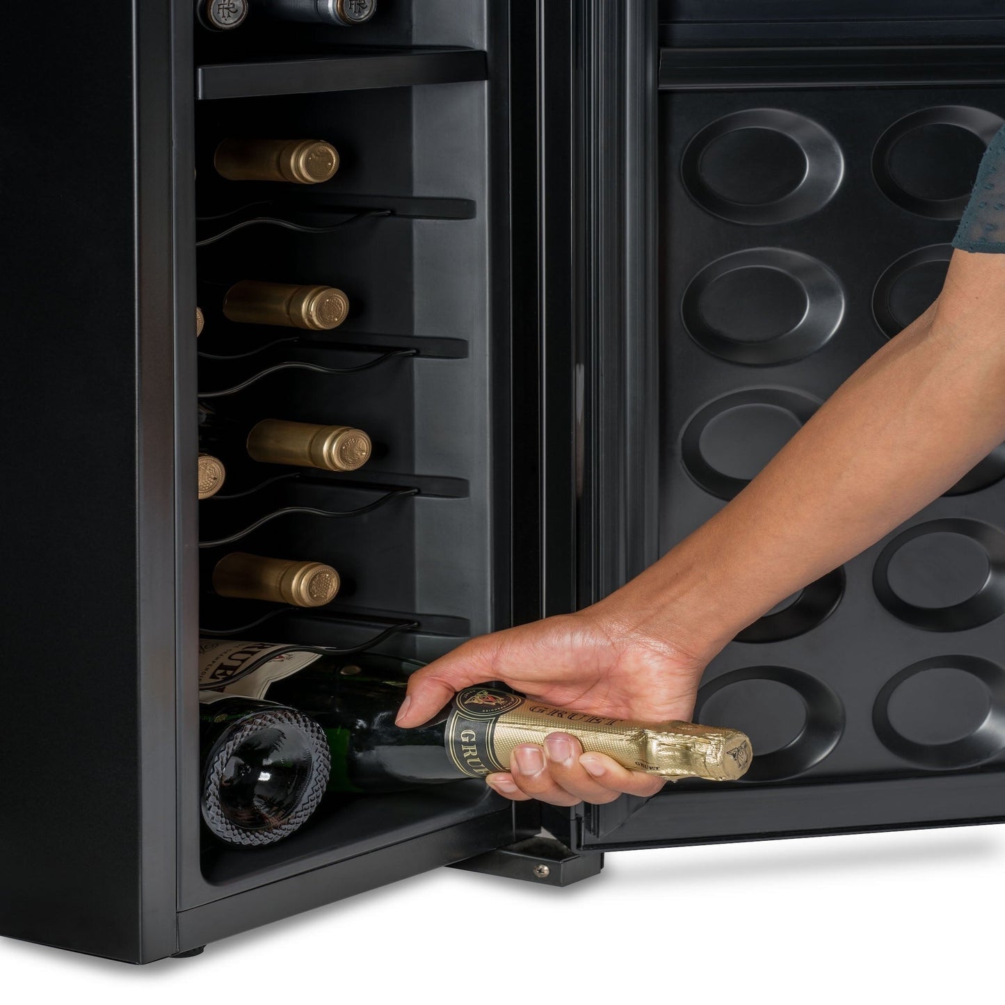 Cave à vin Newair Shadow-T Series, 18 bouteilles, double zone de température, autoportante, thermoélectrique, contrôle numérique.