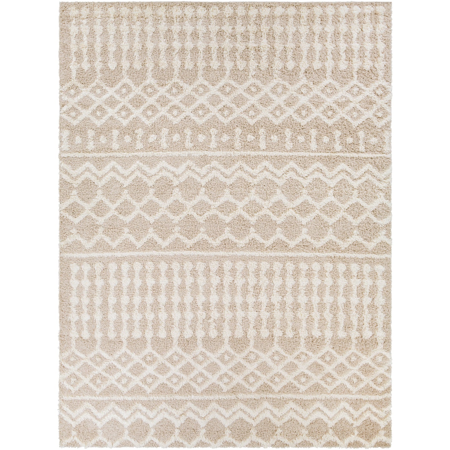 Livabliss Newton Geometric Moroccan Trellis Shag Area Rug