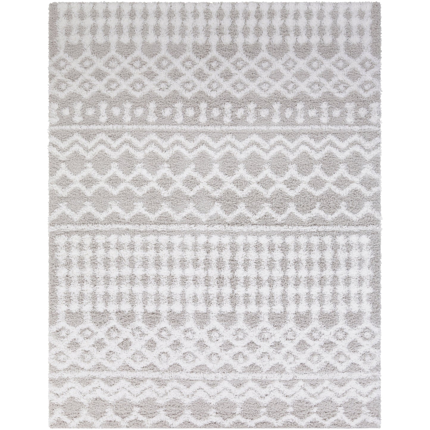 Livabliss Newton Geometric Moroccan Trellis Shag Area Rug