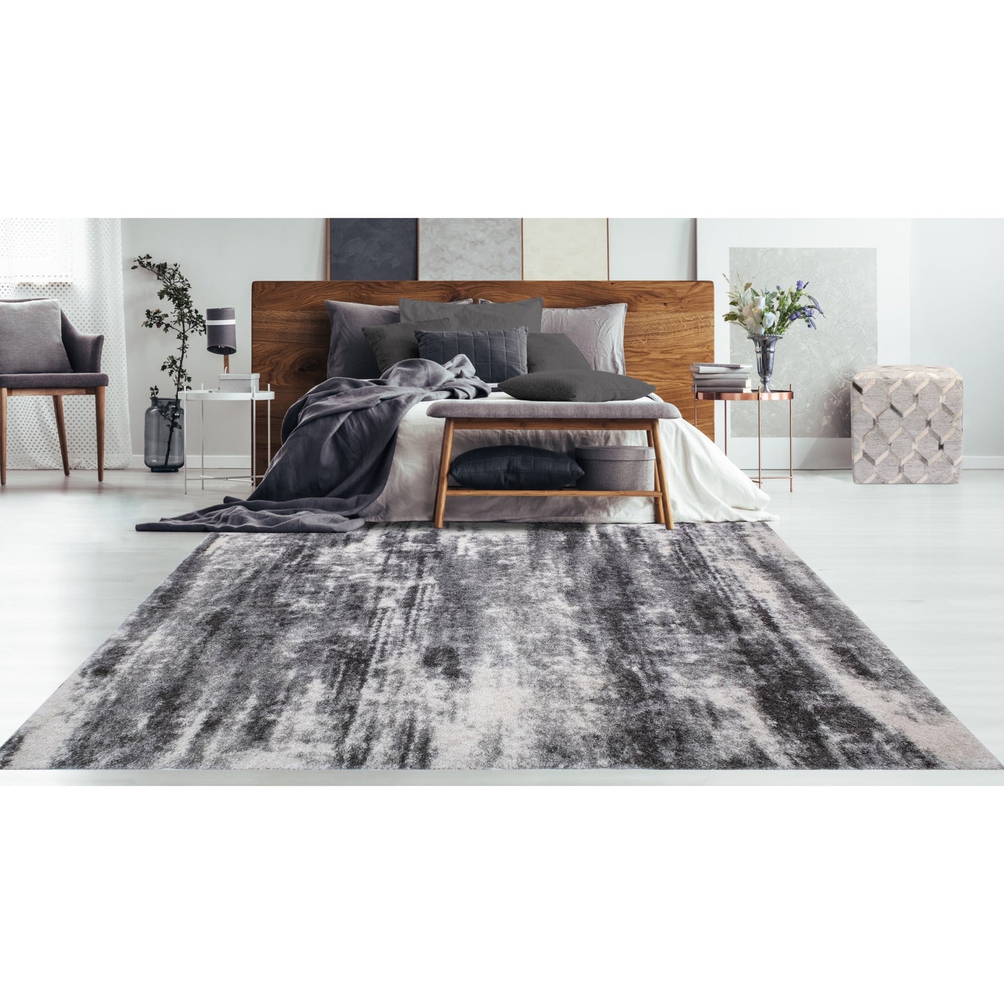 Noori Rug Lux Madison Abstract 2-Inch Shag Area Rug