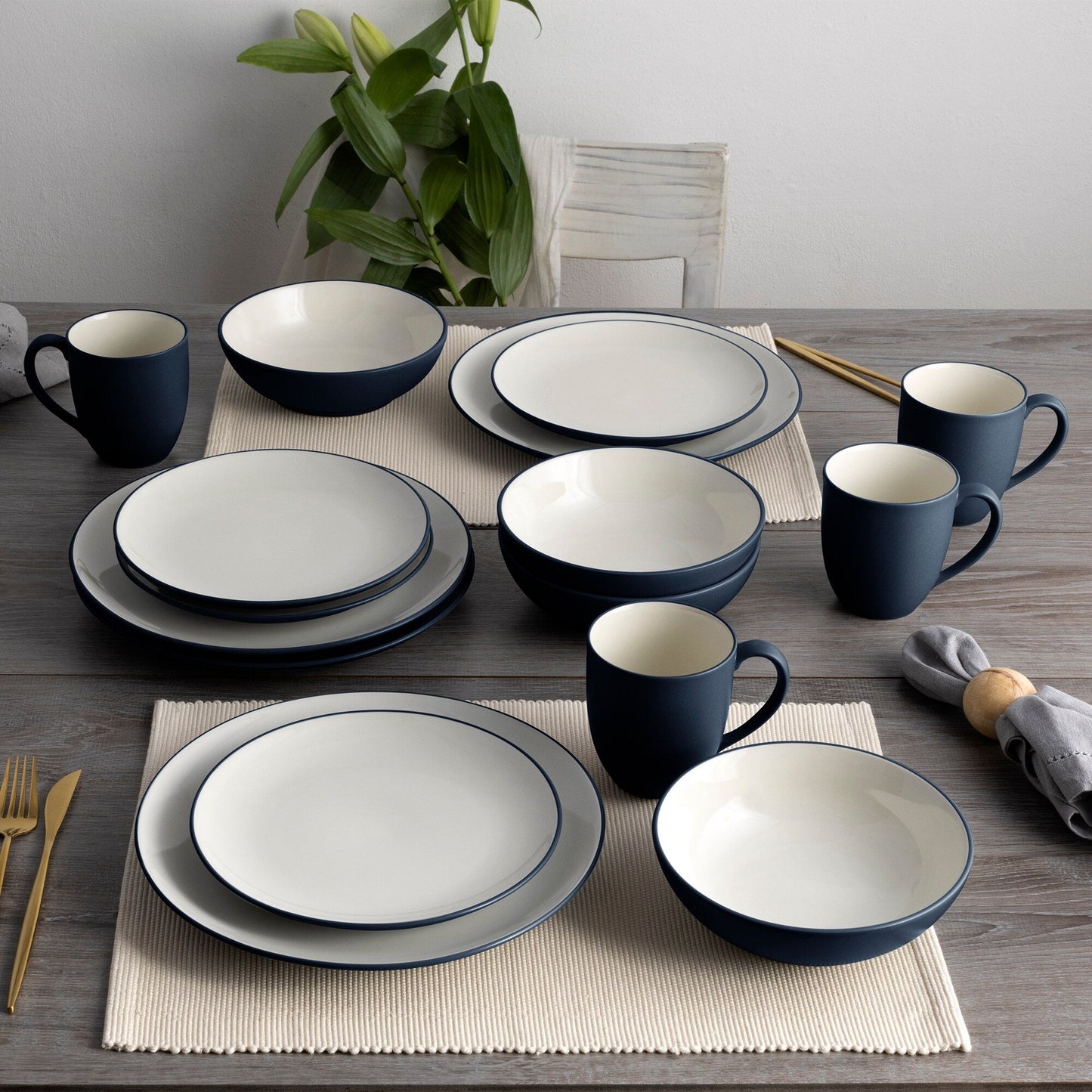 Service de table Noritake Colorwave, 16 pièces, style Coupe, pour 4 personnes