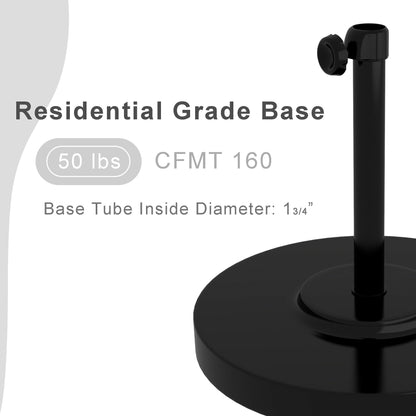 North Bend 50-pound Round Concrete Weighted Powdercoated Steel Umbrella Base by Havenside Home