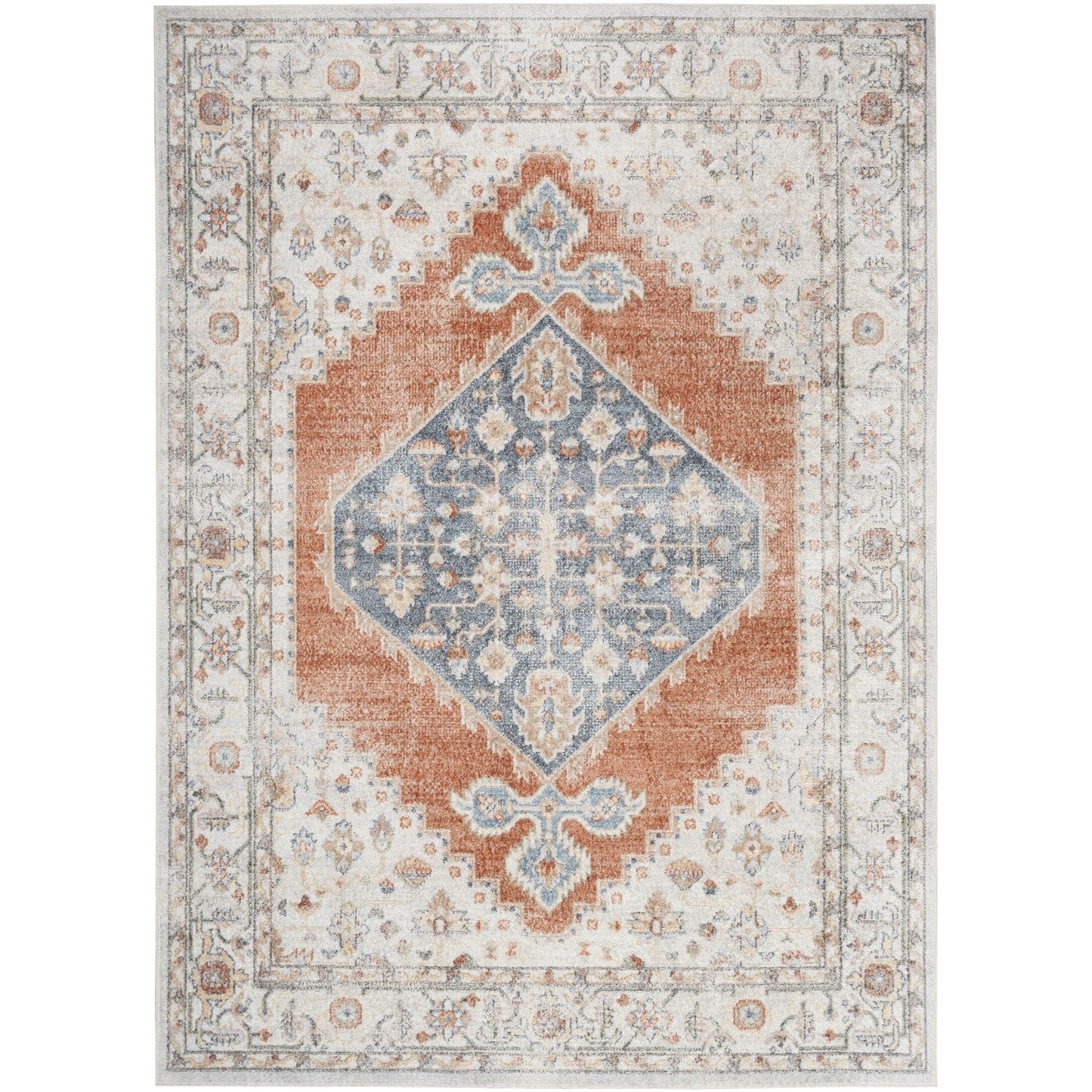 Nourison Abby Machine Washable Indoor only Persian Distressed Area Rug