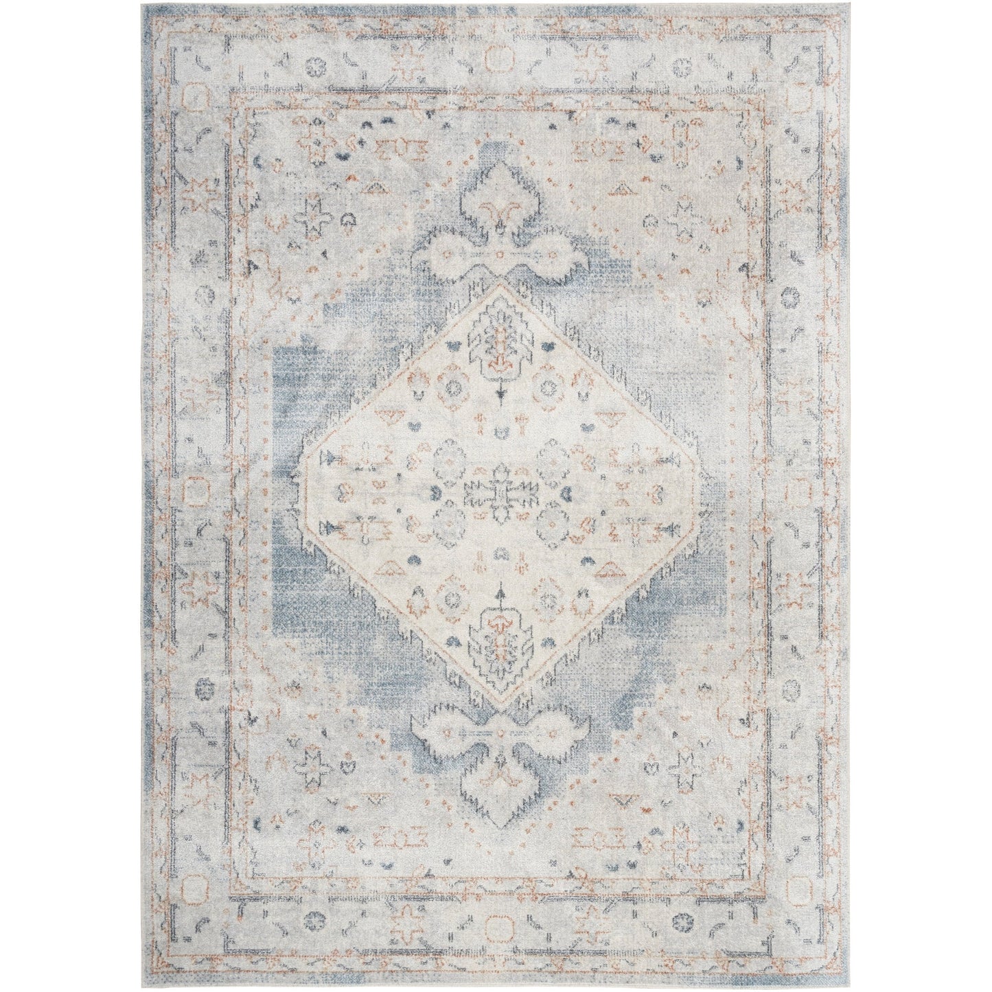 Nourison Abby Machine Washable Indoor only Persian Distressed Area Rug