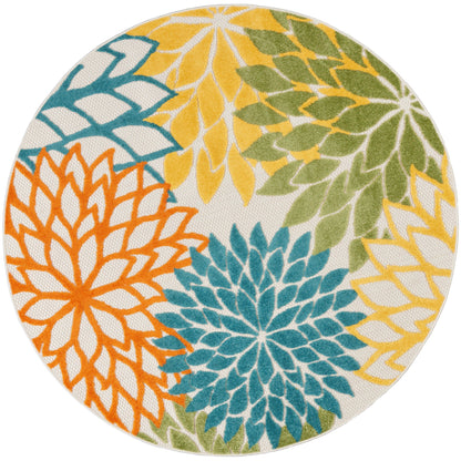 Nourison Alice Indoor/Outdoor Blue Floral Area Rug