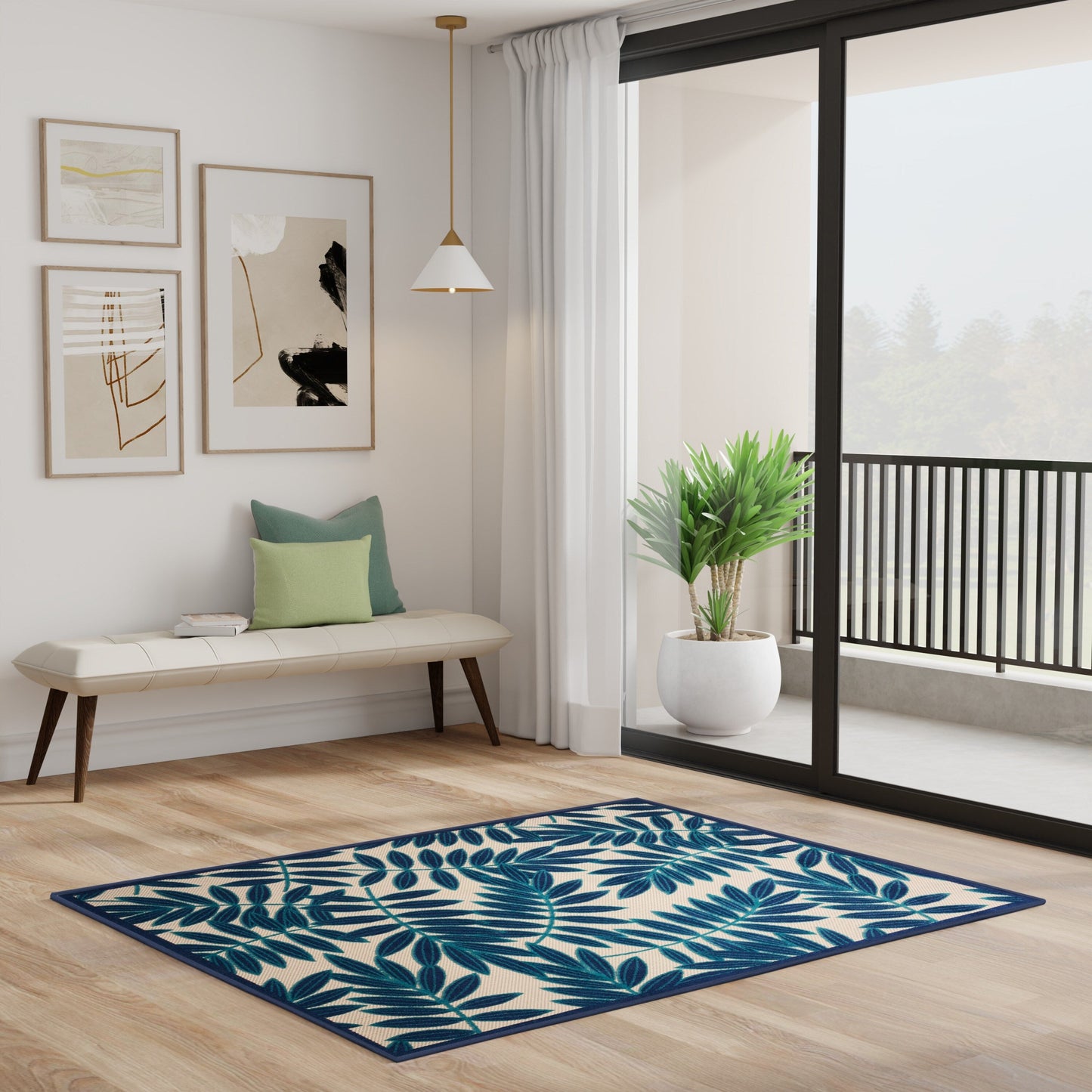 Nourison Alice Indoor/Outdoor Floral Area Rug