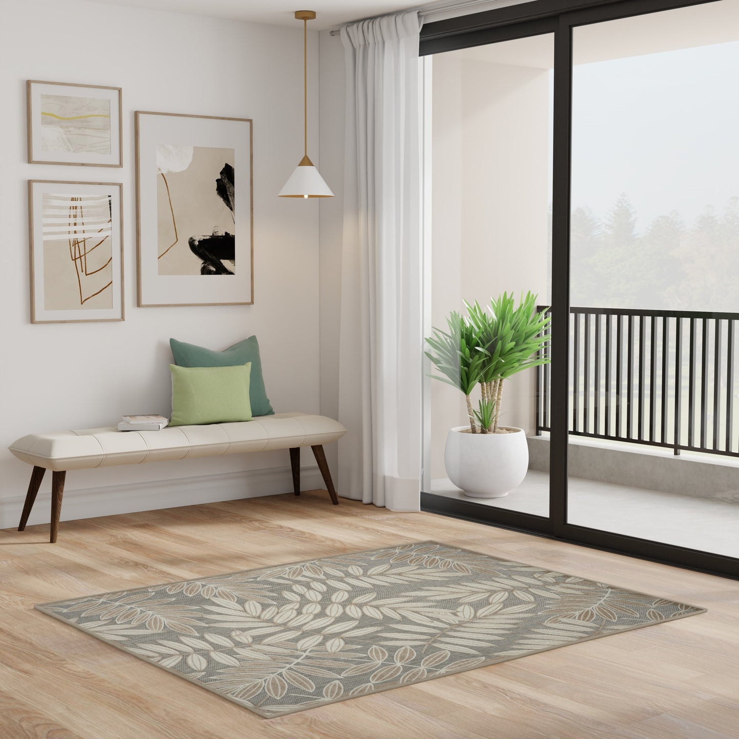 Nourison Alice Indoor/Outdoor Floral Area Rug