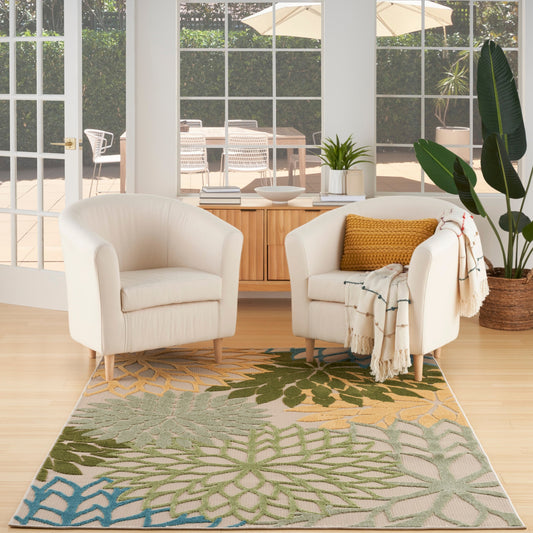 Nourison Aloha Floral Modern, Indoor/Outdoor Area Rug